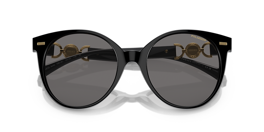 Versace VE4442 Women Black Round Sunglasses