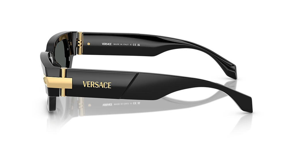 Versace VE4465F Men Black Square Sunglasses