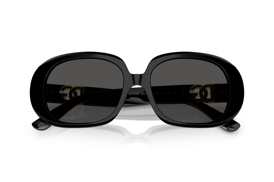 Dolce & Gabbana DG4476 Women Black Round Sunglasses