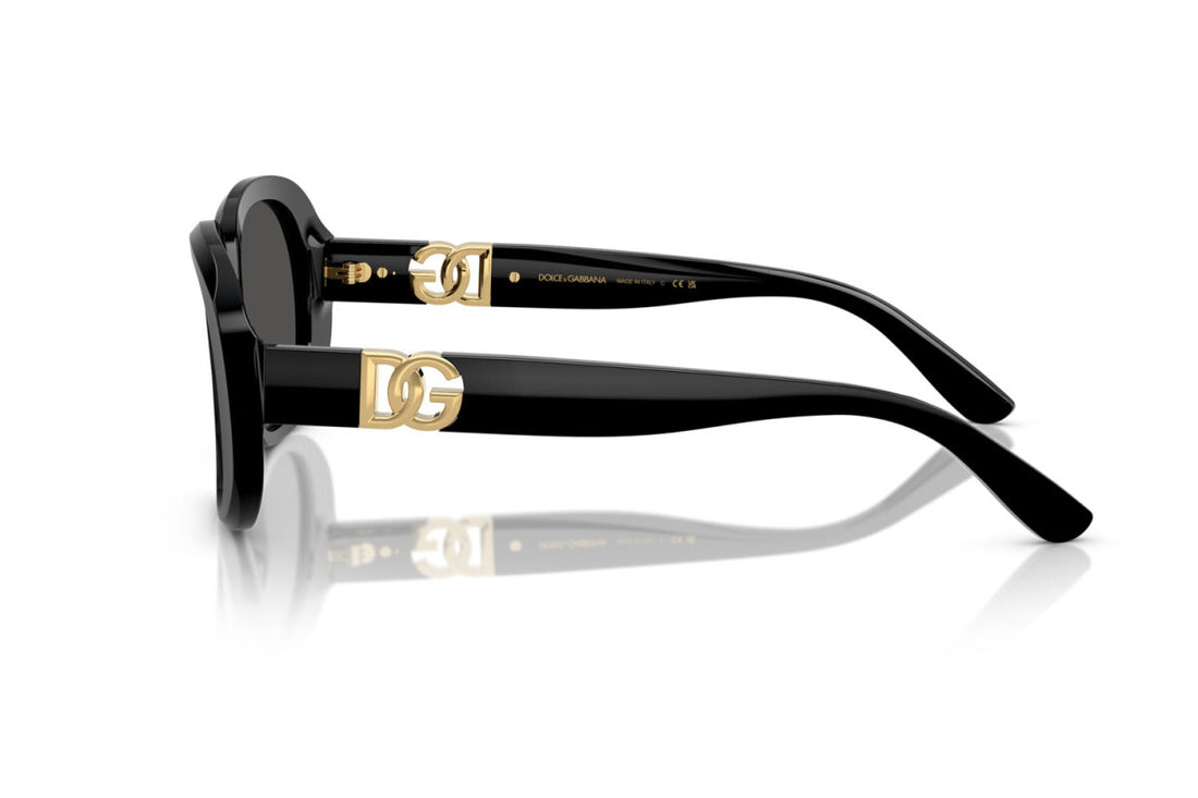 Dolce & Gabbana DG4476 Women Black Round Sunglasses