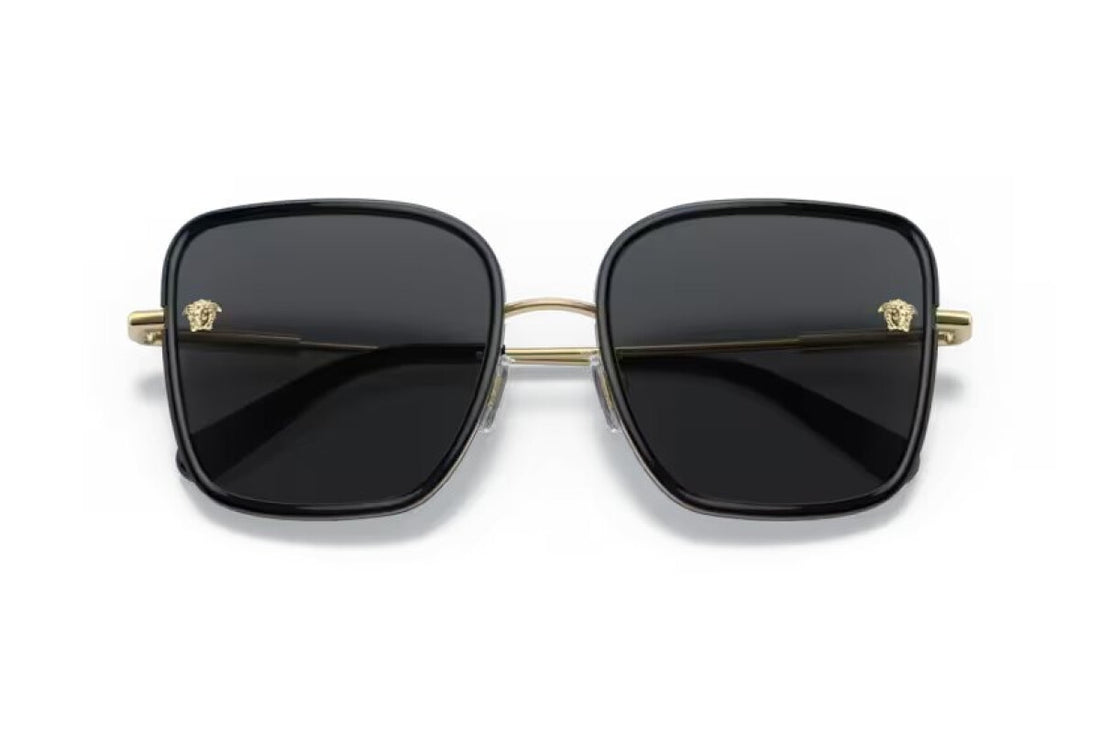 Versace 2247D Unisex Black Square Sunglasses