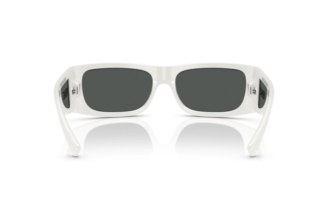 Versace VE4482 Men White Rectangular Wraparound Sunglasses