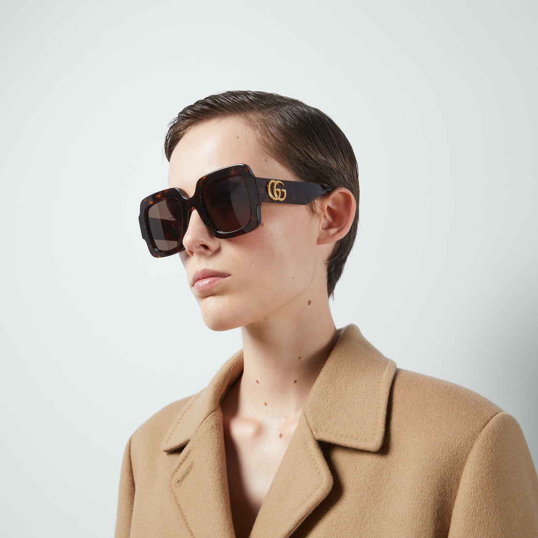 Gucci GG1547 Women Brown Oversized Square Sunglasses