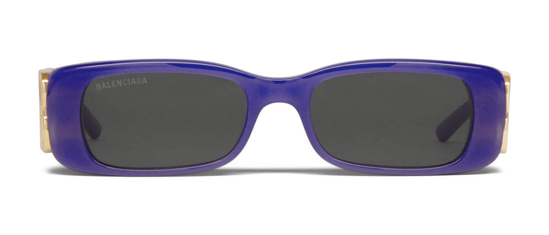 Balenciaga BB0096S Women Purple Rectangle Sunglasses