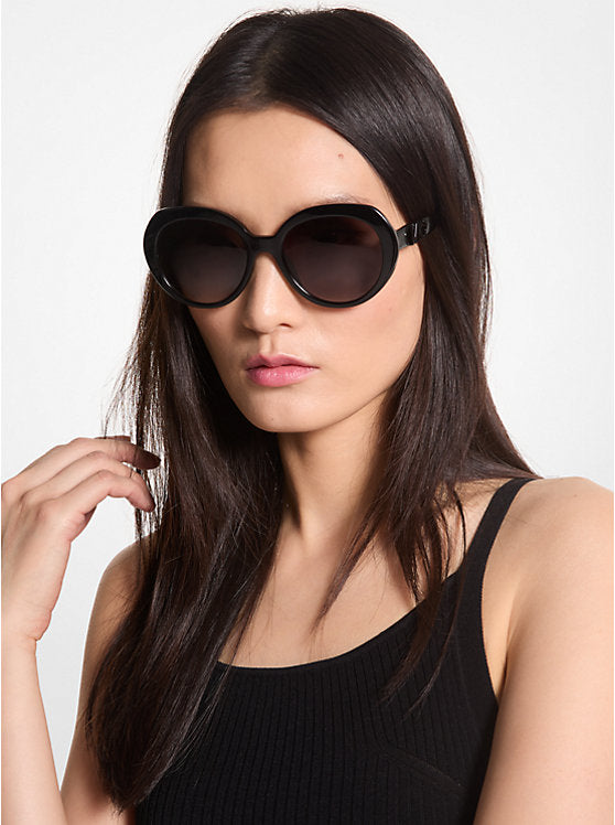 Michael Kors MK-2214U Women San Lucas Round Black Sunglasses