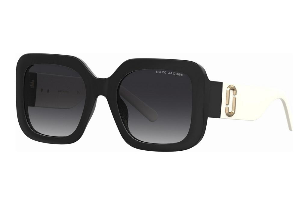 Marc Jacobs 647 Women Oversized Square Black and Ivory Sunglasses