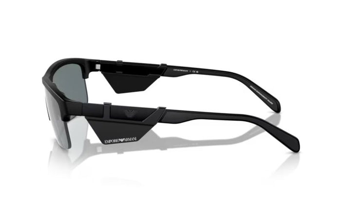 Emporio Armani EA4218 Men Black Sports Shield Sunglasses