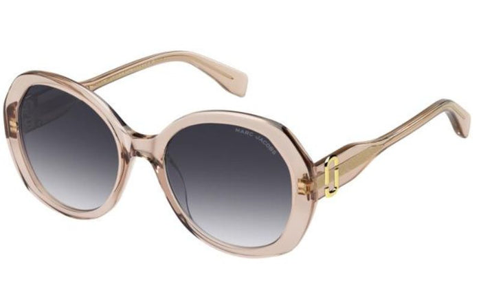 Marc Jacobs 763 Women Oversized Round Beige Sunglasses