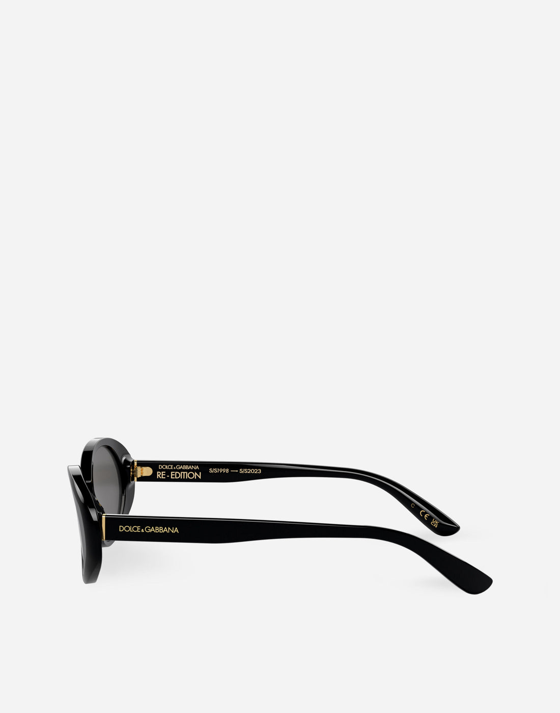 Dolce & Gabbana DG4443 Women Black Round DNA Sunglasses