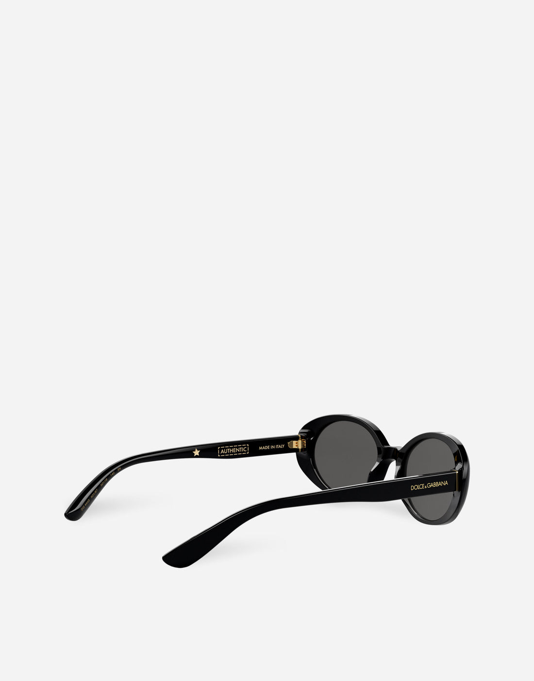 Dolce & Gabbana DG4443 Women Black Round DNA Sunglasses