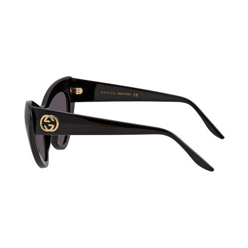 Gucci GG0895S Women Gloss Black Cat Eye Designer Sunglasses