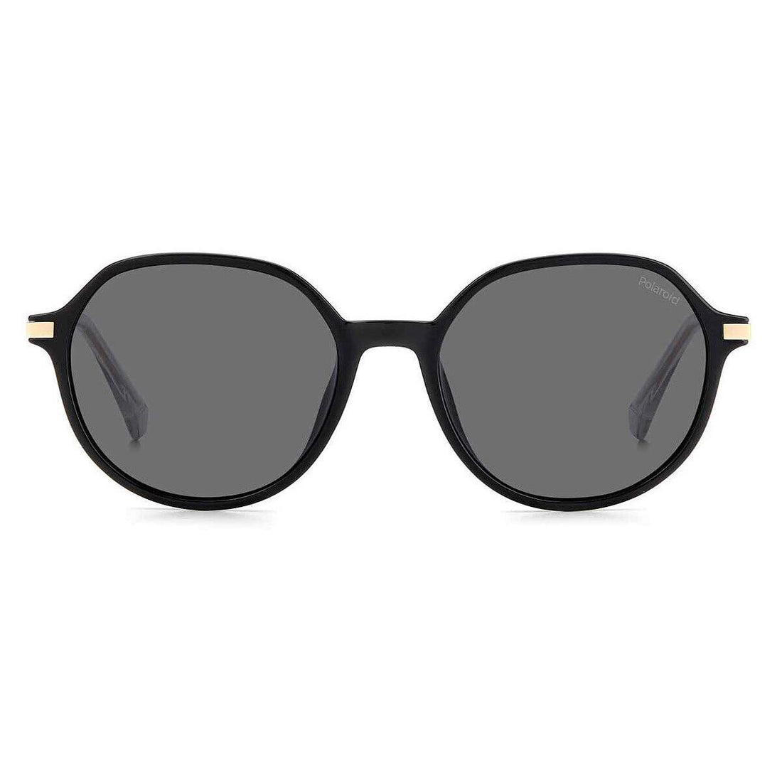 Polaroid PLD4149 Unisex Black and Gold Round Sunglasses