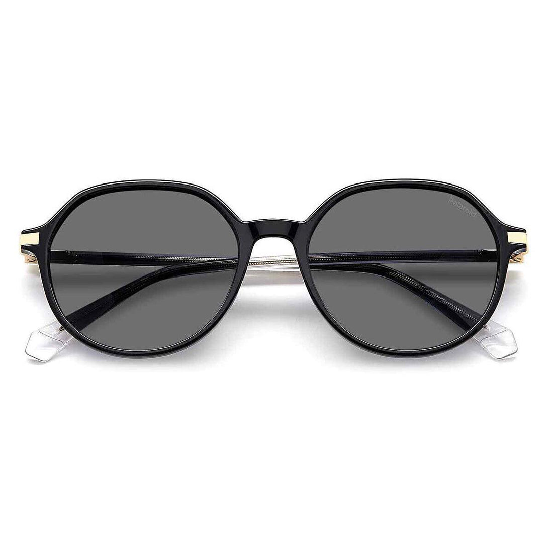 Polaroid PLD4149 Unisex Black and Gold Round Sunglasses