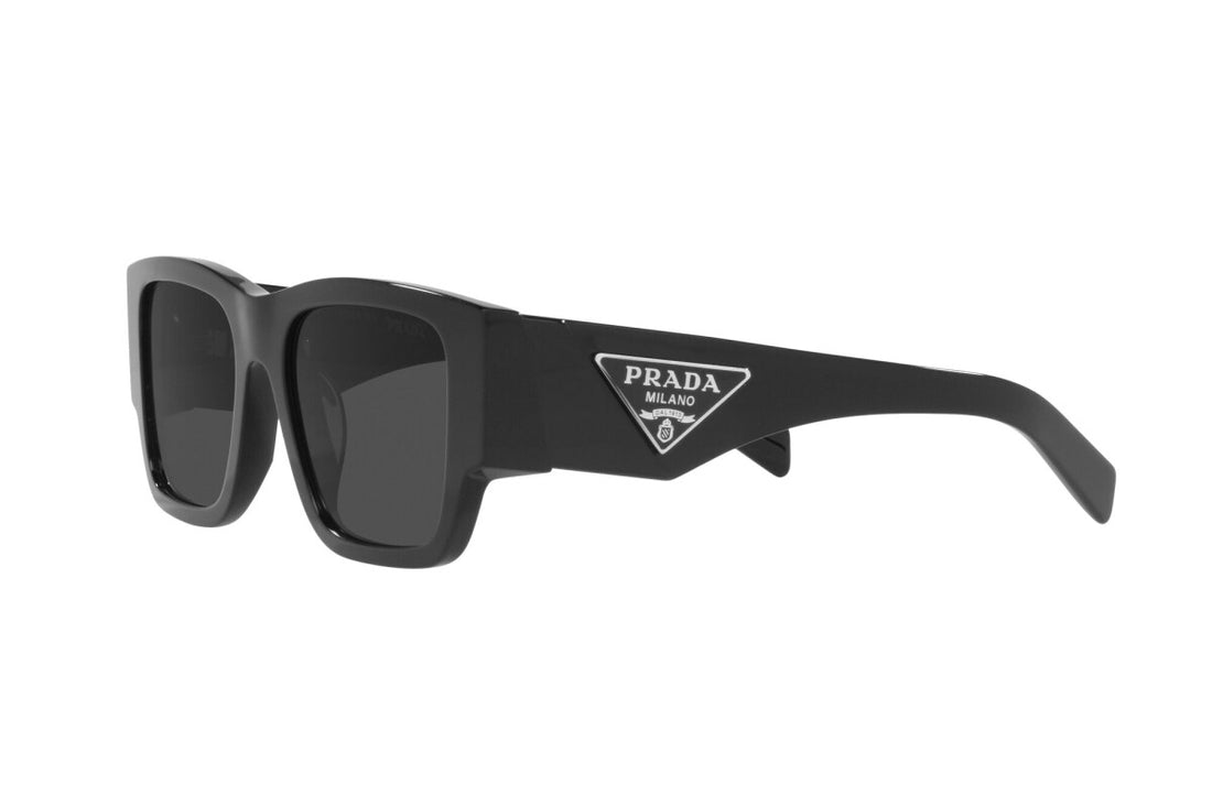 Prada 10ZS Men Black Rectangular Sunglasses