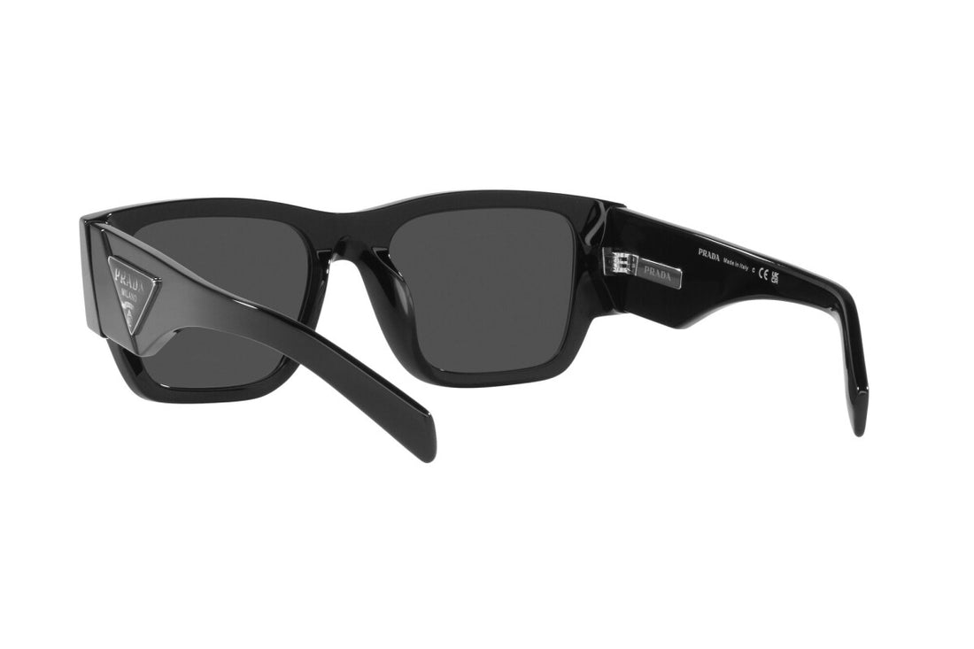 Prada 10ZS Men Black Rectangular Sunglasses