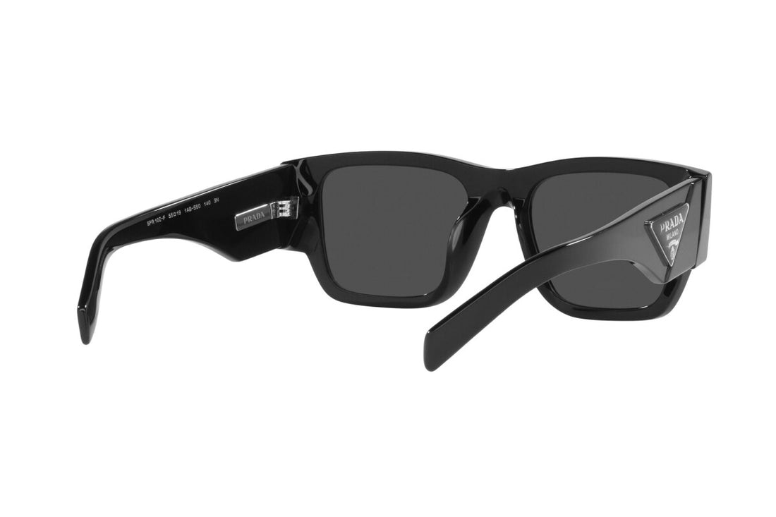 Prada 10ZS Men Black Rectangular Sunglasses