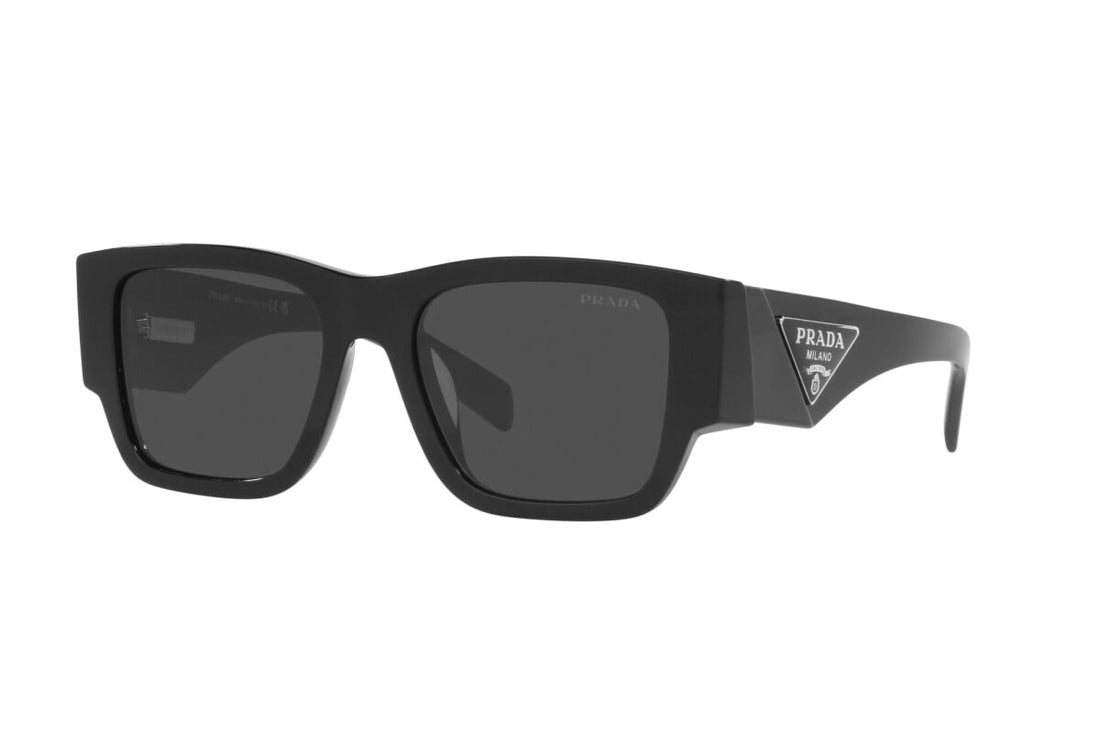 Prada 10ZS Men Black Rectangular Sunglasses