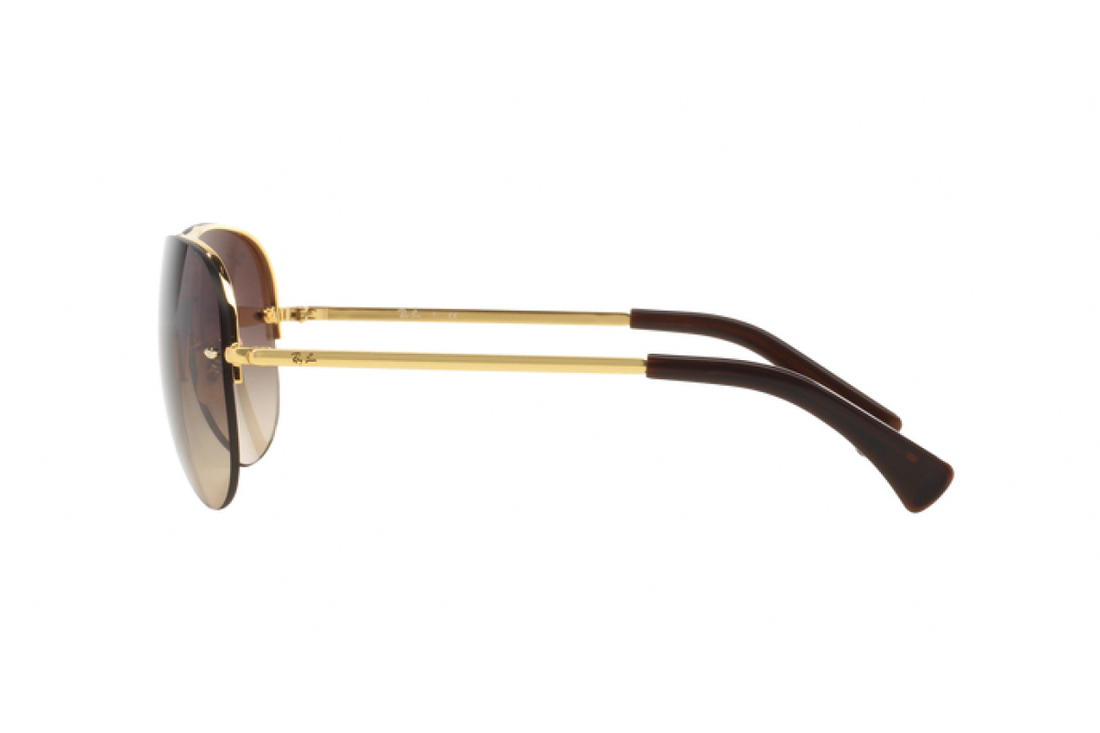 Ray-Ban 3449 Unisex Brown and Gold Aviator Sunglasses