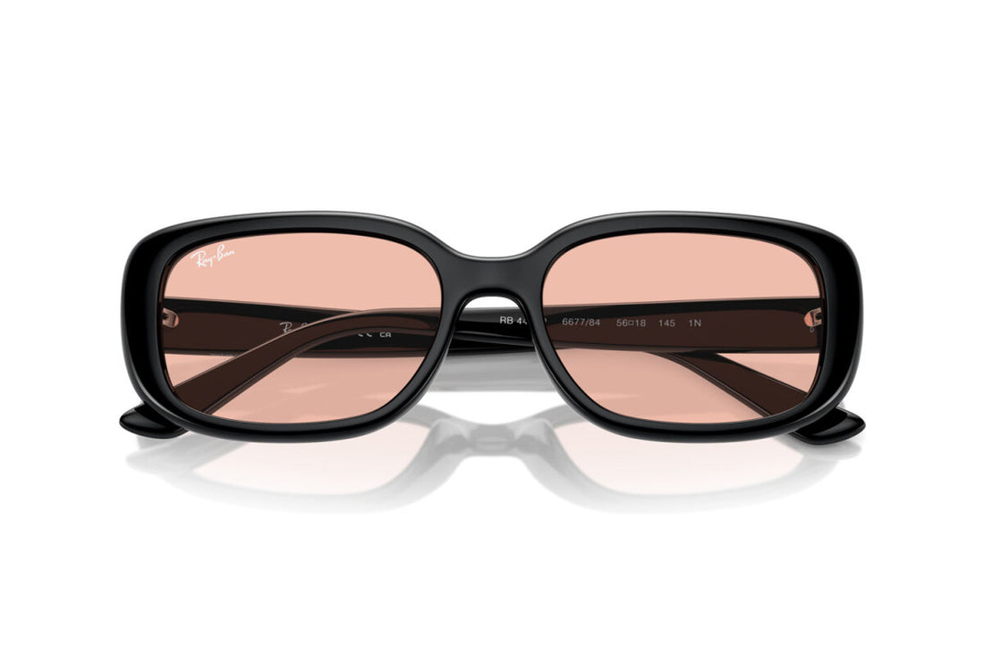 Ray-Ban 4421D Women Black Oversized Square Sunglasses