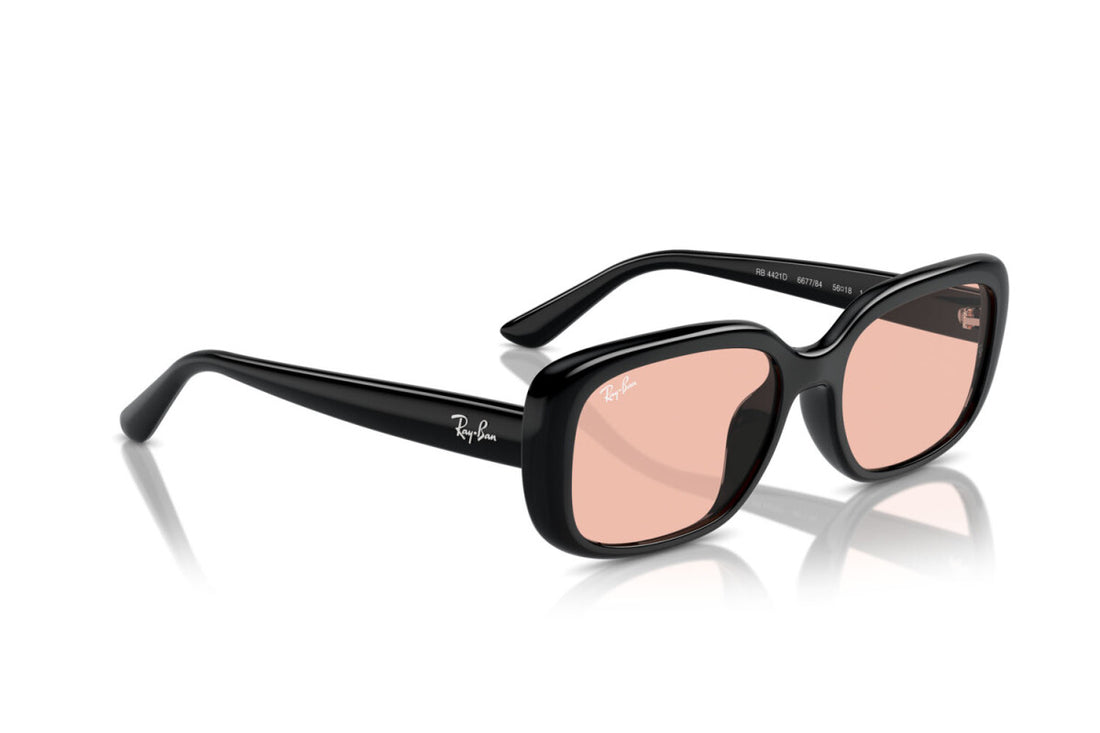 Ray-Ban 4421D Women Black Oversized Square Sunglasses