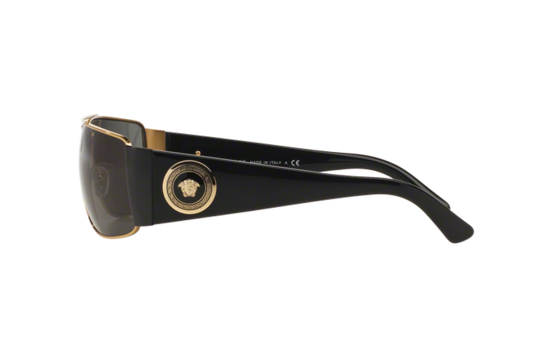 Versace 2163 Women Black Rectangular Sunglasses