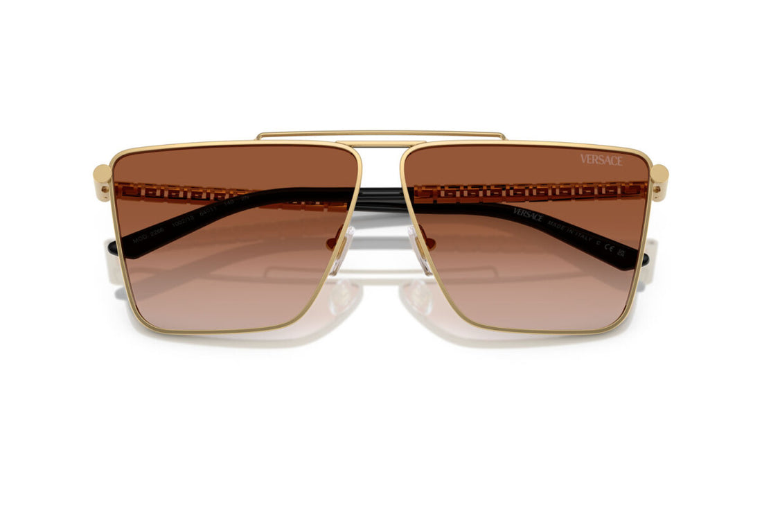 Versace 2266 Unisex Brown Square Sunglasses