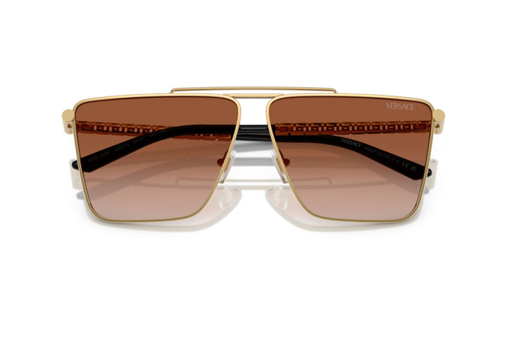 Versace 2266 Unisex Brown Square Sunglasses