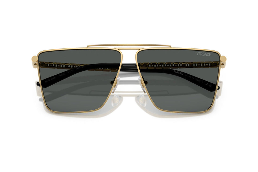 Versace 2266 Unisex Black Square Sunglasses