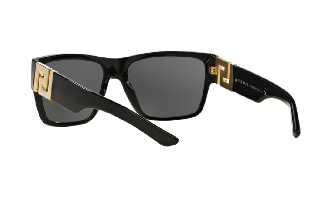 Versace 4296 Unisex Greca Black Square Sunglasses