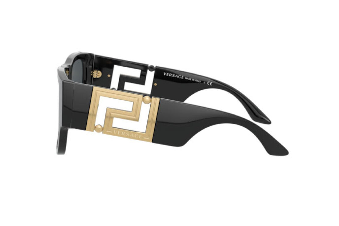 Versace 4403 Unisex Greca Black Square Sunglasses