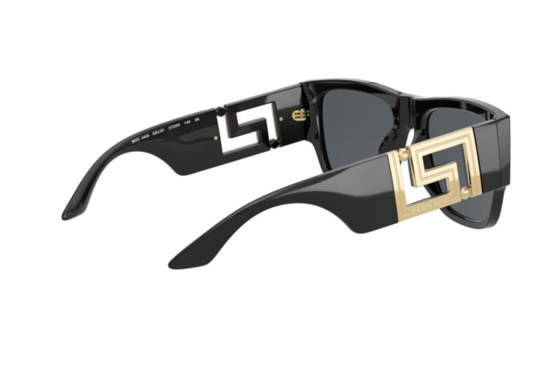 Versace 4403 Unisex Greca Black Square Sunglasses